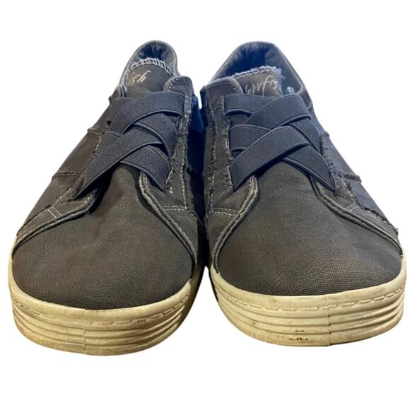 Blowfish Womans No Lace Sneakers 10 Gray Canvas Summer Slip On Shoes - Picture 8 of 11